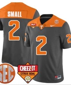 Jabari Small Jersey #2 Tennessee Volunteers Football Cheez It Citrus Bowl Patch Gray