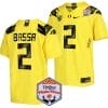 Jeffrey Bassa Jersey #2 Oregon Ducks Fiesta Bowl Patch 2024 Football Yellow 5 Jeffrey Bassa Jersey #2 Oregon Ducks Fiesta Bowl Patch 2024 Football Yellow