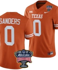Ja'Tavion Sanders Jersey #0 Texas Longhorns Allstate Sugar Bowl Patch 2024 College Football Orange