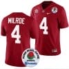Jalen Milroe Jersey #4 Alabama Crimson Tide Rose Bowl Game 2024 Patch College Football Playoff Crimson