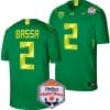 Jeffrey Bassa Jersey #2 Oregon Ducks Fiesta Bowl Patch 2024 Football Green 4 Jeffrey Bassa Jersey #2 Oregon Ducks Fiesta Bowl Patch 2024 Football Green
