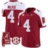 Jalen Milroe Jersey #4 Alabama Crimson Tide Vapor Limited Football Alabama Map Crimson Alternate