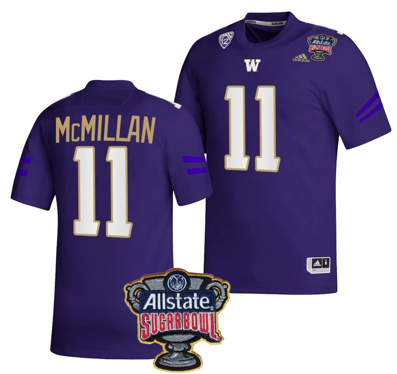 Jalen McMillan Jersey #11 Washington Huskies Allstate Sugar Bowl Patch 2024 College Football Purple 1 Jalen McMillan Jersey #11 Washington Huskies Allstate Sugar Bowl Patch 2024 College Football Purple