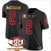 Jase McClellan Jersey #2 Alabama Crimson SEC Championship 2023 Patch Vapor Gold Football Black