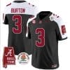 Jermaine Burton Jersey #3 Alabama Crimson Rose Bowl Patch Football Black Alternate