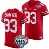 Jack Sawyer Jersey #33 Ohio State Buckeyes Cotton Bowl Patch 2023 Football Scarlet