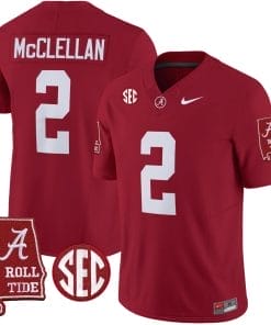 Jase McClellan Jersey #2 Alabama Crimson Tide Vapor Limited Football Alabama Map Crimson