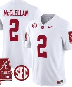 Jase McClellan Jersey #2 Alabama Crimson Tide Vapor Limited Football Alabama Map White