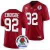 Justin Eboigbe Jersey #92 Alabama Crimson Tide Rose Bowl Game 2024 Patch College Football Playoff Crimson