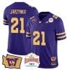 Joe Jarzynka Jersey #21 Washington Huskies Alamo Bowl Patch Football Purple Gold 4 Joe Jarzynka Jersey #21 Washington Huskies Alamo Bowl Patch Football Purple Gold