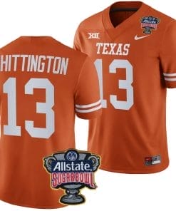 Jordan Whittington Jersey #13 Texas Longhorns Allstate Sugar Bowl Patch 2024 College Football Orange
