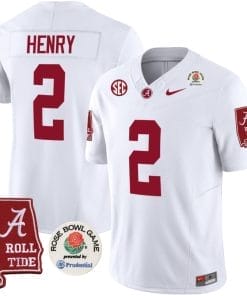 Jase McClellan Jersey #2 Alabama Crimson Rose Bowl Patch Football White