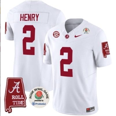 Jase McClellan Jersey #2 Alabama Crimson Rose Bowl Patch Football White 8 Jase McClellan Jersey #2 Alabama Crimson Rose Bowl Patch Football White