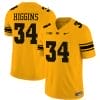 Jay Higgins Jersey #34 Iowa Hawkeyes Vapor Limited College Football Gold