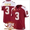 Jermaine Burton Jersey #3 Alabama Crimson SEC Championship 2023 Patch Vapor Gold Football Crimson Alternate 4 Jermaine Burton Jersey #3 Alabama Crimson SEC Championship 2023 Patch Vapor Gold Football Crimson Alternate