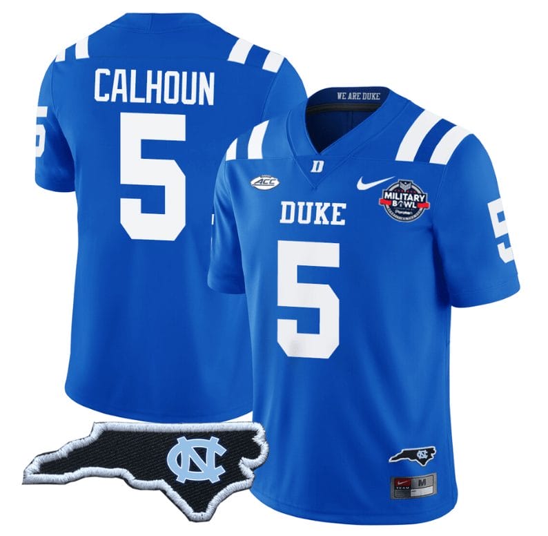 Jalon Calhoun Jersey #5 Duke Blue Devils Football Limited Royal NC State 1 Jalon Calhoun Jersey #5 Duke Blue Devils Football Limited Royal NC State