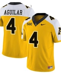 Joey Aguilar Jersey #4 Appalachian State Mountaineers Vapor Limited College Football Yellow Alternate