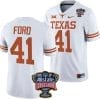 Jaylan Ford Jersey #41 Texas Longhorns Allstate Sugar Bowl Patch 2024 College Football White