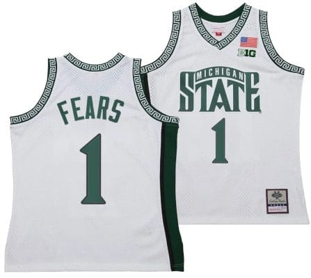 Jeremy Fears Jersey #1 Michigan State Spartans 125th Basketball Anniversary 1999 Throwback White