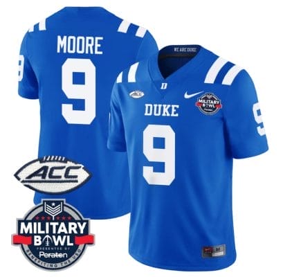 Jaquez Moore Jersey #9 Duke Blue Devils Football Limited Royal Military Bowl