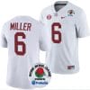 Jam Miller Jersey #6 Alabama Crimson Tide Rose Bowl Game 2024 Patch College Football Playoff White