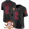 Jase McClellan Jersey #2 Alabama Crimson SEC Championship 2023 Patch Vapor Limited Football Black 4 Jase McClellan Jersey #2 Alabama Crimson SEC Championship 2023 Patch Vapor Limited Football Black