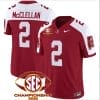 Jase McClellan Jersey #2 Alabama Crimson SEC Championship 2023 Patch Vapor Limited Football Crimson Alternate 4 Jase McClellan Jersey #2 Alabama Crimson SEC Championship 2023 Patch Vapor Limited Football Crimson Alternate