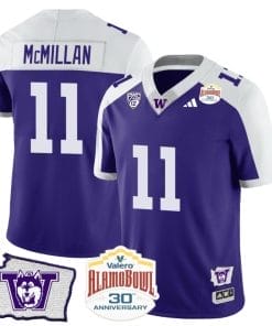 Jalen McMillan Jersey #11 Washington Huskies Alamo Bowl Patch Alternate Football Stitched