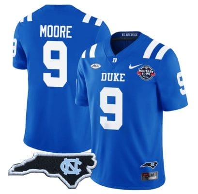 Jaquez Moore Jersey #9 Duke Blue Devils Football Limited Royal NC State
