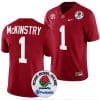 Kool Aid McKinstry Jersey #1 Alabama Crimson Tide Rose Bowl Game 2024 Patch College Football Playoff Crimson