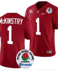 Kool Aid McKinstry Jersey #1 Alabama Crimson Tide Rose Bowl Game 2024 Patch College Football Playoff Crimson