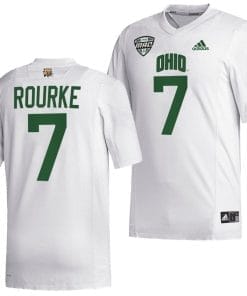 Kurtis Rourke Jersey #7 Ohio Bobcats College Football Uniform White
