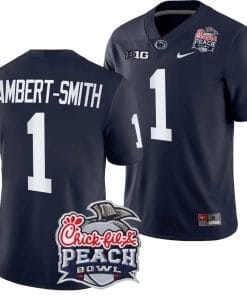 KeAndre Lambert Smith Jersey #1 Penn State Peach Bowl Patch 2024 College Football Navy