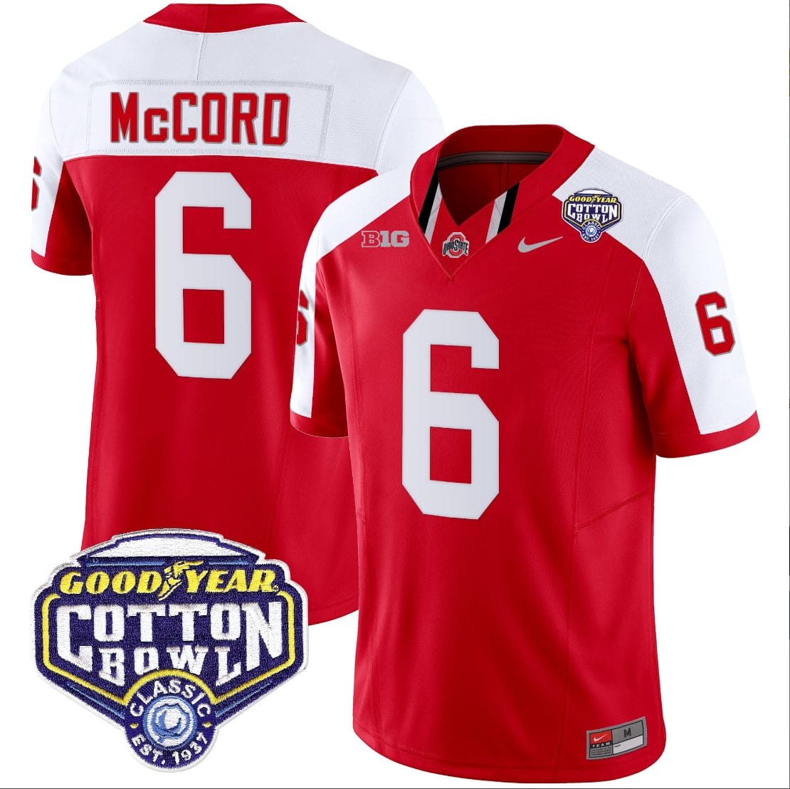 Kyle Mccord Jersey #6 Ohio State Buckeyes Cotton Bowl Patch Vapor Football Red Alternate 1 Kyle Mccord Jersey #6 Ohio State Buckeyes Cotton Bowl Patch Vapor Football Red Alternate