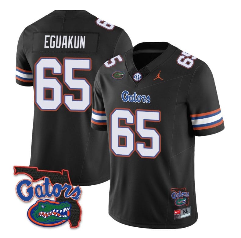 Kingsley Eguakun Jersey #65 Florida Gators Vapor Limited College Football Black 1 Kingsley Eguakun Jersey #65 Florida Gators Vapor Limited College Football Black