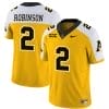 Kaedin Robinson Jersey #2 Appalachian State Mountaineers Vapor Limited College Football Yellow Alternate