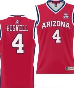 Kylan Boswell Jersey #4 Arizona Wildcats NIL College Basketball Lightweight Red
