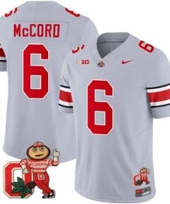 Kyle Mccord Jersey #6 Ohio State Buckeyes Mascot Patch College Football Gray