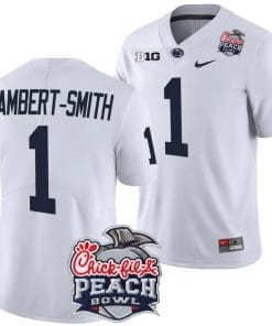 KeAndre Lambert Smith Jersey #1 Penn State Peach Bowl Patch 2024 College Football White