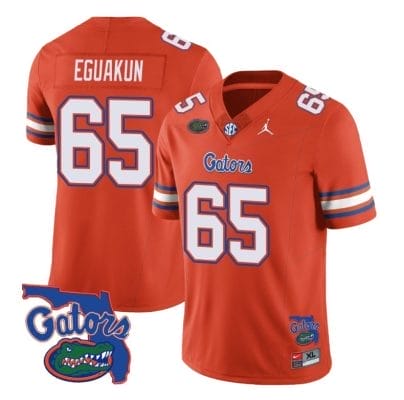 Kingsley Eguakun Jersey #65 Florida Gators Vapor Limited College Football Orange 8 Kingsley Eguakun Jersey #65 Florida Gators Vapor Limited College Football Orange