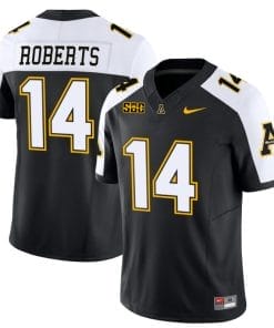Kanye Roberts Jersey #14 Appalachian State Mountaineers Vapor Limited College Football Black Alternate