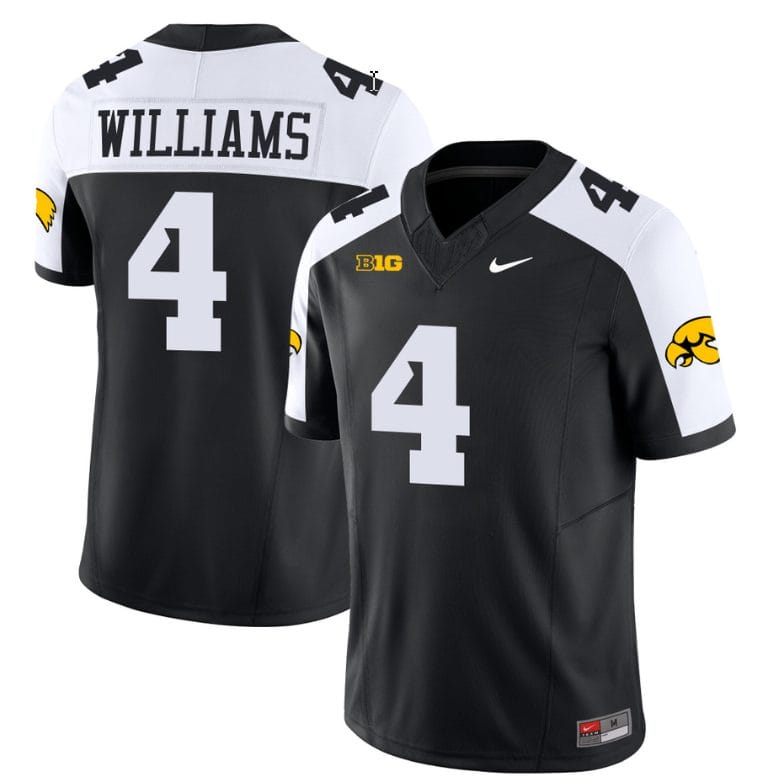 Leshon Williams Jersey #4 Iowa Hawkeyes Vapor Limited College Football Black Alternate 1 Leshon Williams Jersey #4 Iowa Hawkeyes Vapor Limited College Football Black Alternate