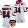 Ladd McConkey Jersey #84 Georgia Bulldogs Orange Bowl Patch 2023 College Football White