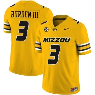 Luther Burden III Jersey #3 Missouri Tigers Vapor Limited College Football Stitched Gold 8 Luther Burden III Jersey #3 Missouri Tigers Vapor Limited College Football Stitched Gold
