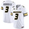 Luther Burden III Jersey #3 Missouri Tigers Vapor Limited College Football Stitched White