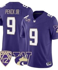 Michael Penix Jr Jersey #9 Washington Huskies Logo Patch Football Stitched