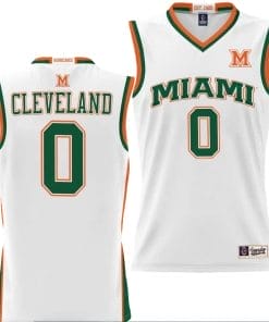 Matthew Cleveland Jersey #0 Miami Hurricanes NIL College Basketball Lightweight White