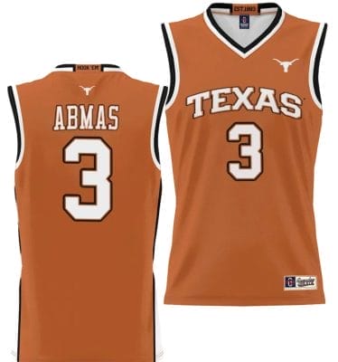 Max Abmas Jersey #3 Texas Longhorns NIL College Basketball Lightweight Orange