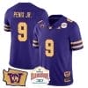Michael Penix Jr Jersey #9 Washington Huskies Alamo Bowl Patch Football Purple Gold 4 Michael Penix Jr Jersey #9 Washington Huskies Alamo Bowl Patch Football Purple Gold