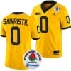 Mike Sainristil Jersey #0 Michigan Wolverines Rose Bowl Game 2024 Patch College Football Playoff Maize